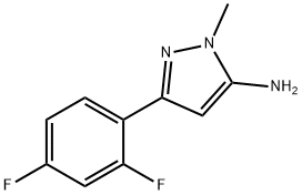 3-(2,4-二氟苯基)-1-甲基-1H-吡唑-5-胺 结构式