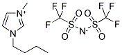 1-丁基-3-甲基咪唑二(三氟甲基磺酰)酰亚胺 结构式