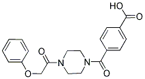 4-([4-(PHENOXYACETYL)PIPERAZIN-1-YL]CARBONYL)BENZOIC ACID 结构式