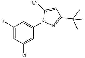 5 - 叔丁基-2 -(3,5 - 二氯 - 苯基)-2H-吡唑-3 - 胺 结构式
