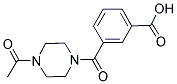 3-[(4-Acetylpiperazin-1-yl)carbonyl]benzoic acid 结构式