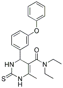 6-METHYL-4-(3-PHENOXY-PHENYL)-2-THIOXO-1,2,3,4-TETRAHYDRO-PYRIMIDINE-5-CARBOXYLIC ACID DIETHYLAMIDE 结构式