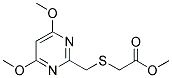 METHYL 2-[[(4,6-DIMETHOXYPYRIMIDIN-2-YL)METHYL]THIO]ETHANOATE 结构式