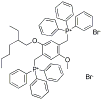 2-(2-乙基己氧基)-5-甲氧基-1,4-二甲苯二(三苯基溴化膦) 水合物 结构式