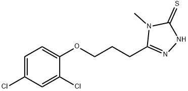 5-[3-(2,4-二氯-苯氧基)-丙基]-4-甲基-4H-[1,2,4]三唑-3-硫醇 结构式