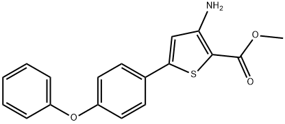 3-AMINO-5-(4-PHENOXYPHENYL)THIOPHENE-2-CARBOXYLIC ACID METHYL ESTER 结构式