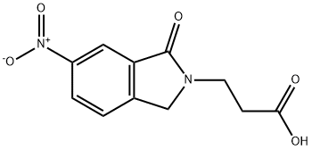 3-(6-硝基-1-氧代-1,3-二氢-异吲哚-2-基)-丙酸 结构式