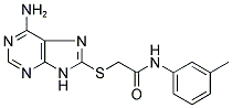 2-[(6-AMINO-9H-PURIN-8-YL)THIO]-N-(3-METHYLPHENYL)ACETAMIDE 结构式