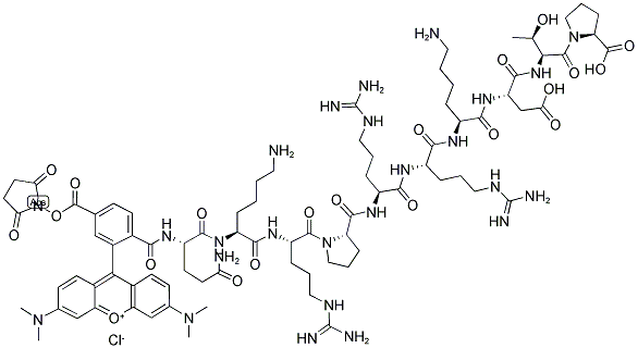 5-Tmr-Gln-Lys-Arg-Pro-Arg-Arg-Lys-Asp-Thr-Pro-OH 结构式