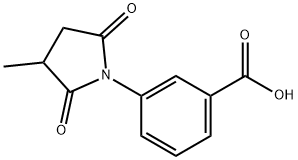 3-(3-甲基-2,5-二氧代吡咯烷-1-基)苯甲酸 结构式