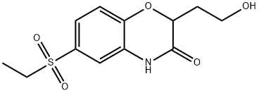 6-(ETHYLSULFONYL)-2-(2-HYDROXYETHYL)-2H-1,4-BENZOXAZIN-3(4H)-ONE 结构式