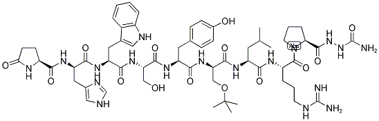 (D-HIS2,D-SER(TBU)6,AZAGLY10)-LHRH 结构式