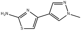 4-(1-甲基-1H-吡唑-4-基)-1,3-噻唑-2-胺 结构式