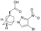 [3-(4-BROMO-3-NITRO-PYRAZOL-1-YL)-ADAMANTAN-1-YL]-ACETIC ACID 结构式