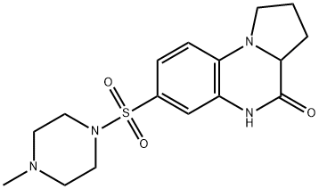 7-[(4-METHYLPIPERAZINO)SULFONYL]-1,2,3,3A-TETRAHYDROPYRROLO[1,2-A]QUINOXALIN-4(5H)-ONE 结构式