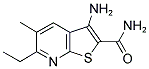 3-AMINO-6-ETHYL-5-METHYLTHIENO[2,3-B]PYRIDINE-2-CARBOXAMIDE 结构式