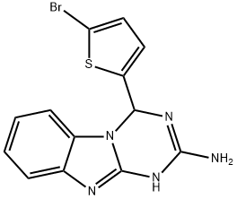 4-(5-Bromothien-2-yl)-3,4-dihydro[1,3,5]triazino[1,2-a]benzimidazol-2-amine 结构式