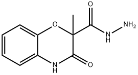 2-METHYL-3-OXO-3,4-DIHYDRO-2H-1,4-BENZOXAZINE-2-CARBOHYDRAZIDE 结构式