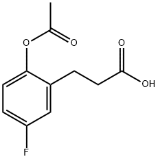 2-ACETOXY-5-FLUOROBENZYLACETATE 结构式