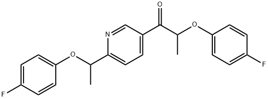 2-(4-FLUOROPHENOXY)-1-[6-[1-(4-FLUOROPHENOXY)ETHYL]PYRIDIN-3-YL]PROPAN-1-ONE 结构式