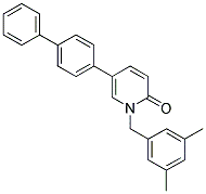 5-BIPHENYL-4-YL-1-(3,5-DIMETHYL-BENZYL)-1H-PYRIDIN-2-ONE 结构式