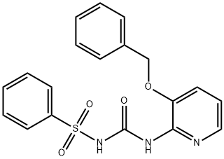 1-(3-(PHENYLMETHOXY)(2-PYRIDYL))-3-(PHENYLSULFONYL)UREA 结构式