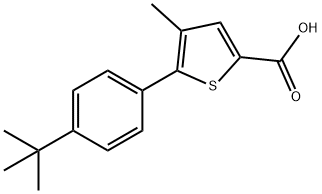 5-(4-叔丁基苯基)-4-甲基噻吩-2-羧酸 结构式