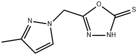 5-[(3-甲基-1-吡唑)甲基]-3H-1,3,4-恶二唑-2-硫酮 结构式