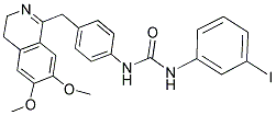 1-(4-((6,7-DIMETHOXY(3,4-DIHYDROISOQUINOLYL))METHYL)PHENYL)-3-(3-IODOPHENYL)UREA 结构式