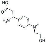 3-AMINO-3-(4-[(2-HYDROXY-ETHYL)-METHYL-AMINO]-PHENYL)-PROPIONIC ACID 结构式