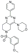 6-(3-METHOXY-BENZENESULFONYL)-4-MORPHOLIN-4-YL-2-PYRIDIN-4-YL-5,6,7,8-TETRAHYDRO-PYRIDO[4,3-D]PYRIMIDINE 结构式