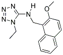 1-ETHYL-N-((2-METHOXY-1-NAPHTHYL)METHYL)-1H-TETRAZOL-5-AMINE 结构式