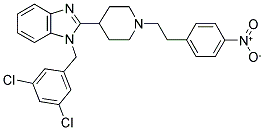 1-(3,5-DICHLORO-BENZYL)-2-(1-[2-(4-NITRO-PHENYL)-ETHYL]-PIPERIDIN-4-YL)-1H-BENZOIMIDAZOLE 结构式