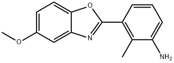 3-(5-甲氧基-苯并恶唑-2-基)-2-甲基-苯基胺 结构式