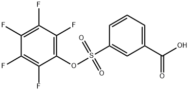 3-[(2,3,4,5,6-PENTAFLUOROPHENOXY)SULFONYL]BENZENECARBOXYLIC ACID 结构式