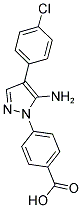 4-[5-AMINO-4-(4-CHLORO-PHENYL)-PYRAZOL-1-YL]-BENZOIC ACID 结构式