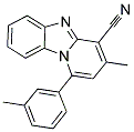 3-METHYL-1-(3-METHYLPHENYL)PYRIDO[1,2-A]BENZIMIDAZOLE-4-CARBONITRILE 结构式