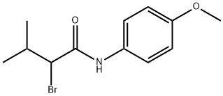 2-溴-N-(4-甲氧基苯基)-3-甲基丁酰胺 结构式