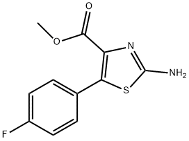 2-氨基-5-(4-氟苯基)噻唑-4-甲酸甲酯 结构式