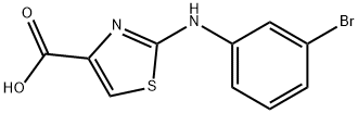 2-(3-溴苯氨基)噻唑-4-羧酸 结构式