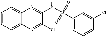 3-CHLORO-N-(3-CHLOROQUINOXALIN-2-YL)BENZENESULFONAMIDE 结构式