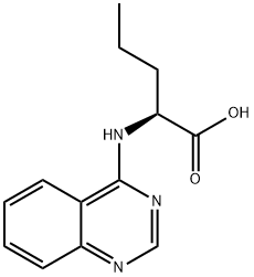 2-(喹唑啉-4-基氨基)戊酸 结构式