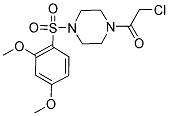 1-(CHLOROACETYL)-4-[(2,4-DIMETHOXYPHENYL)SULFONYL]PIPERAZINE 结构式