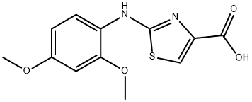 2-(2,4-DIMETHOXY-PHENYLAMINO)-THIAZOLE-4-CARBOXYLIC ACID 结构式