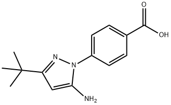 4-(5-氨基-3-TERT-丁基-吡唑-1-YL)-苯甲酸 结构式