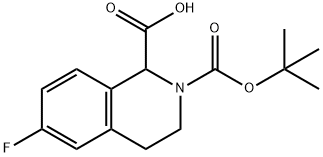 6-氟-N-BOC-四氢异喹啉-1-羧酸 结构式