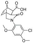 3-(5-CHLORO-2,4-DIMETHOXY-PHENYL)-4-OXO-10-OXA-3-AZA-TRICYCLO[5.2.1.0(1,5)]DEC-8-ENE-6-CARBOXYLIC ACID 结构式