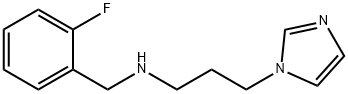 (2-FLUORO-BENZYL)-(3-IMIDAZOL-1-YL-PROPYL)-AMINE 结构式