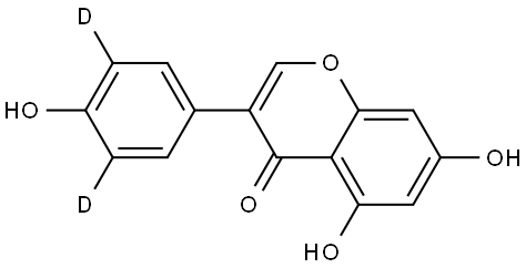 4',5,7-TRIHYDROXYISOFLAVONE-2',6'-D2 结构式