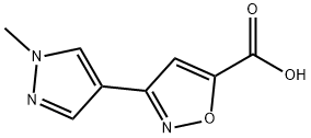 3-(1-甲基-1H-吡唑-4-基)-1,2-噁唑-5-羧酸 结构式